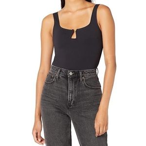 ABERCROMBIE & FITCH Ponte Triangle Notch Bodysuit